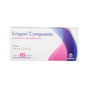 Erispan Compuesto (Loratadina/Betametasona) Tab 5 Mg/0.25 Mg C/20 Maver