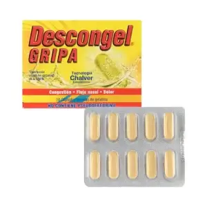 Descongel Gripa Acetaminofén + Loratadina + Fenilefrina Chalver Caja 10 Cápsulas